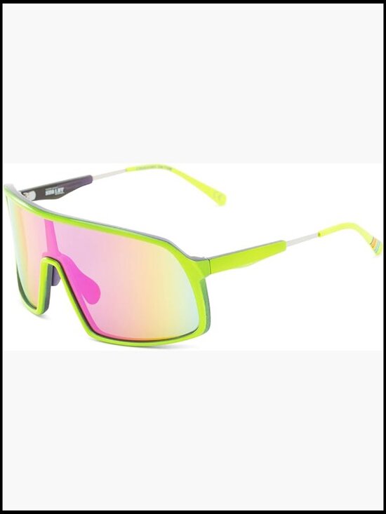 Shield Sunglasses with Mirror Coating, UV Protection, Lightweight Plastic Frame main image 6